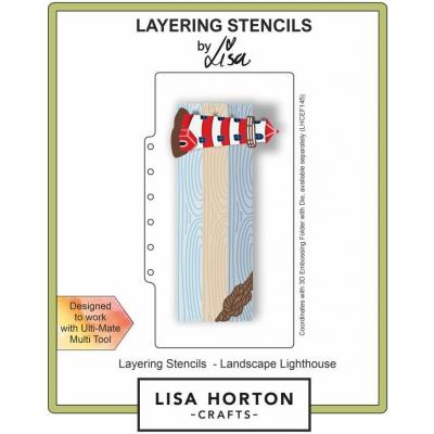 Lisa Horton Crafts Layering Stencils - Landscape Lighthouse